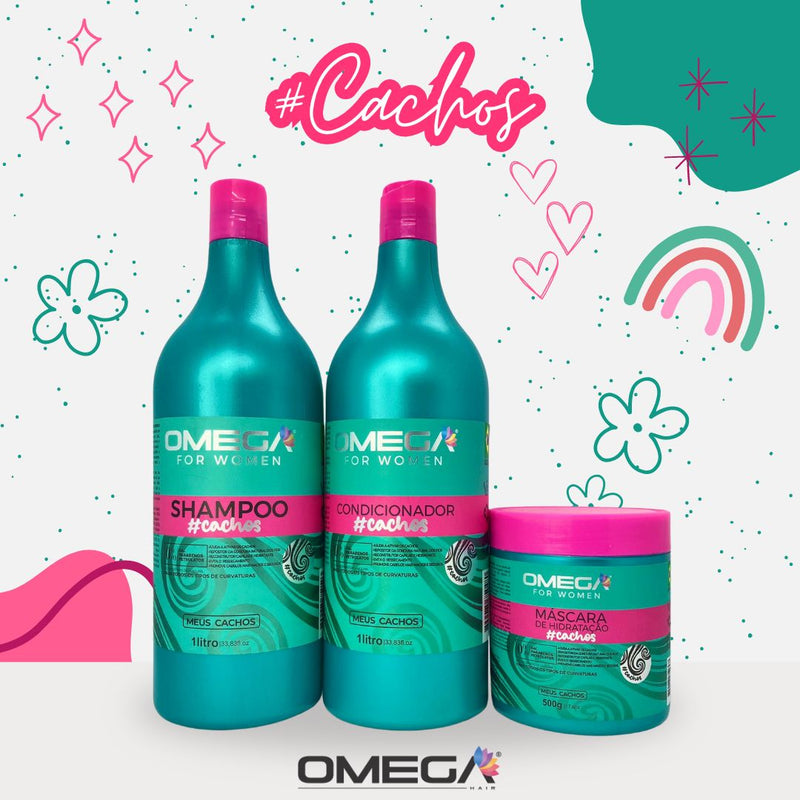 Kit Ativador de Cachos Alta Definição 1L OmegaHair - Kids