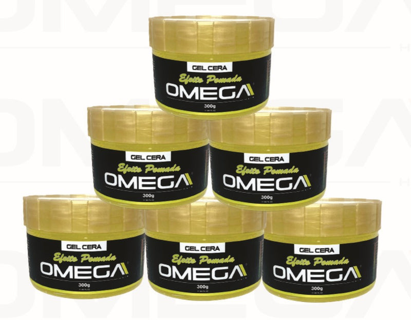 Gel Cera Omega Hair 300g - 6 Unidades