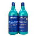 Kit Capilar Lisos e Leves Shampoo + Condicionador 1L Omega Hair