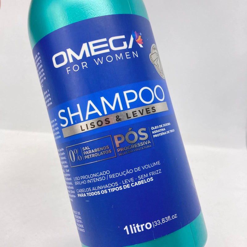 Condicionador Lisos e Leves 1L Omega Hair Fardo 6 Unidades