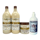 Kit Capilar Mandioca Shampoo e Condicionador 1L + Máscara + Creme de Pentear Omega Hair