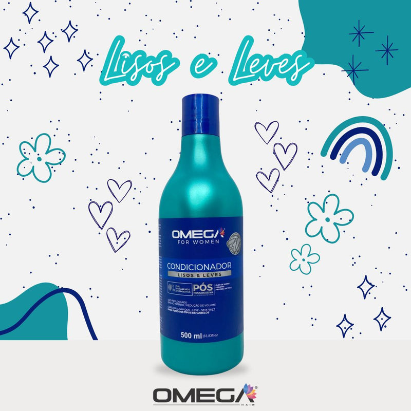 Condicionador Lisos e Leves 500ml Omega Hair