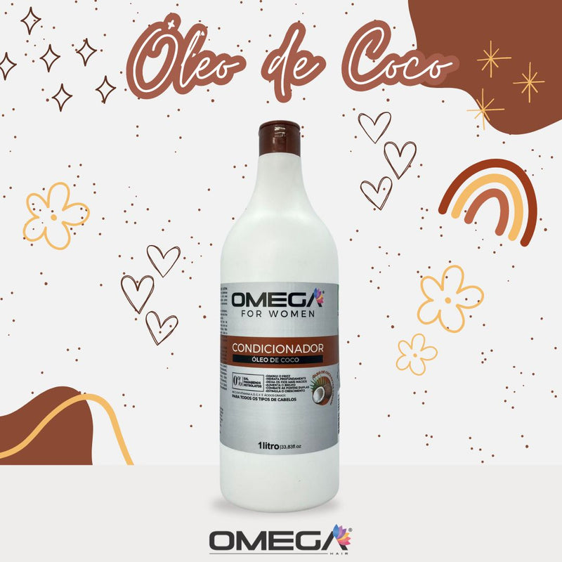 Condicionador Óleo De Coco 1L Omega Hair