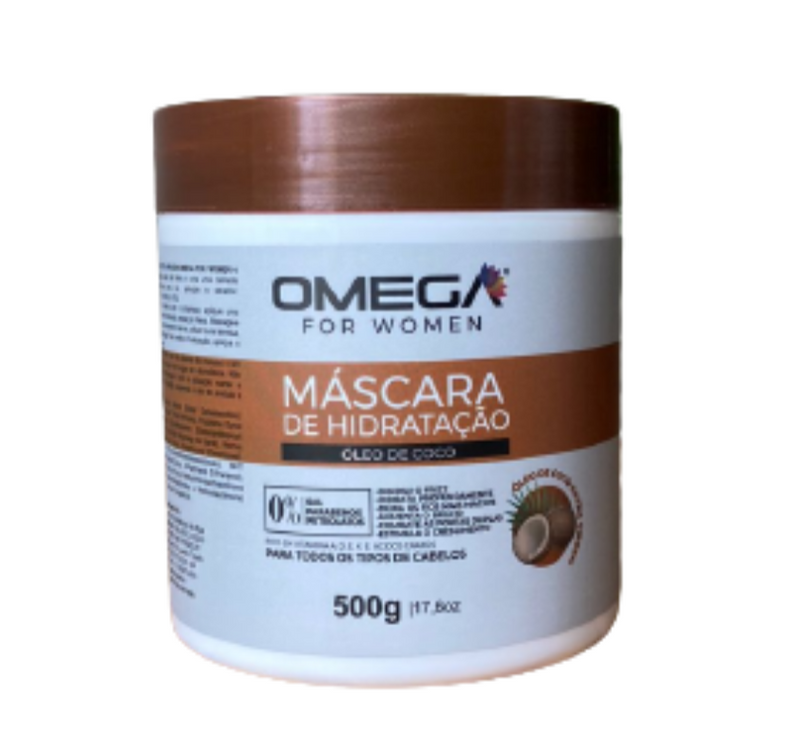 Kit Capilar Óleo De Coco Shampoo Condicionador 1L E Máscara OmegaHair
