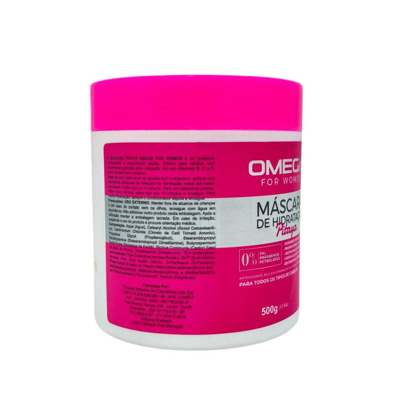 Mascara Capilar Pitaya 500g Omega Hair Fardo 6 Unidades