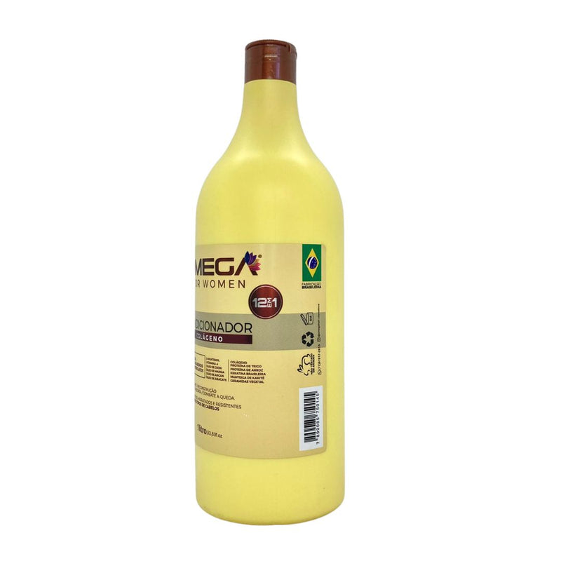 Condicionador Colágeno 1L Omega Hair Fardo 6 Unidades