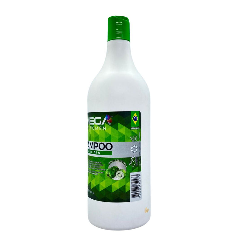 Shampoo Graviola 1L Omega Hair Fardo 6 Unidades