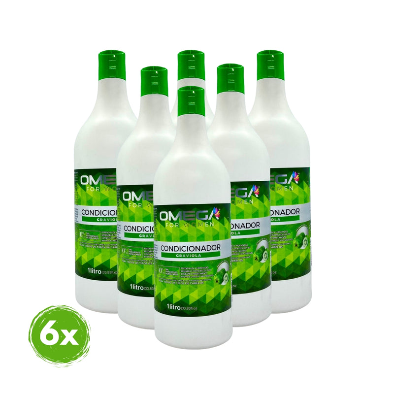Condicionador Graviola 1L Omega Hair Fardo 6 Unidades