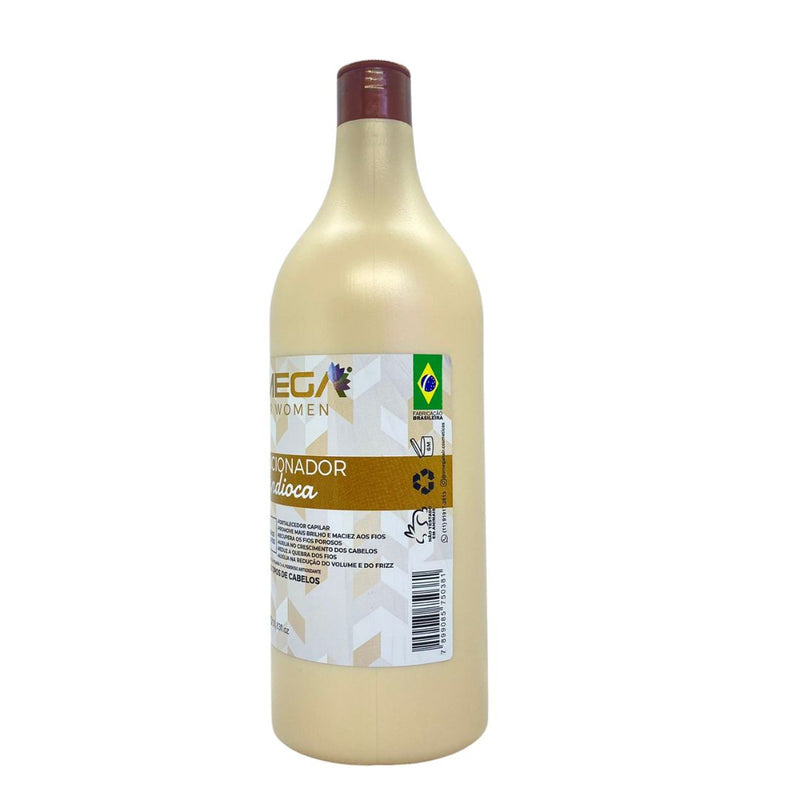 Condicionador Mandioca 1L Omega Hair Fardo 6 Unidades