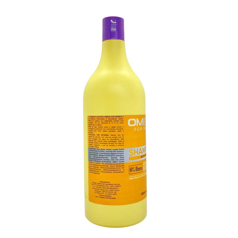 Shampoo Açafrão 1L Omega Hair Fardo 6 Unidades