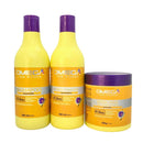 Kit Reconstrutor Açafrão Shampoo, Condicionador E Máscara 500g OmegaHair