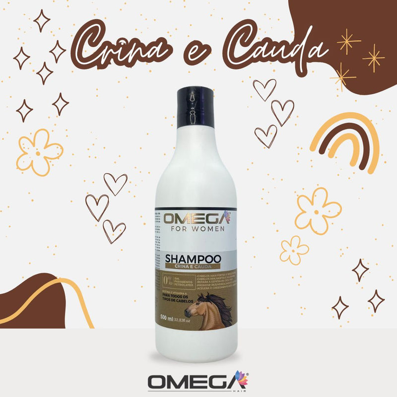 Shampoo Crina e Cauda 500ml Omega Hair