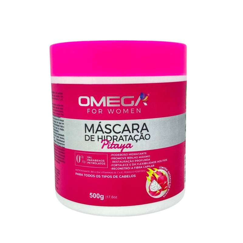 Kit Hidratante De Pitaya Shampoo, Condicionador E Máscara 500g OmegaHair