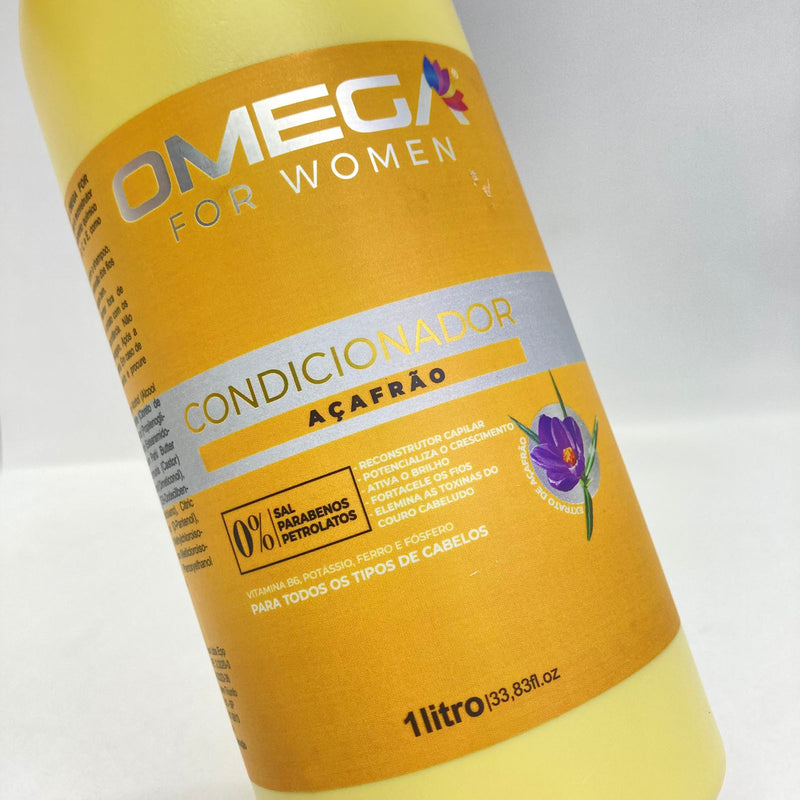 Condicionador Açafrão 1L Omega Hair Fardo 6 Unidades