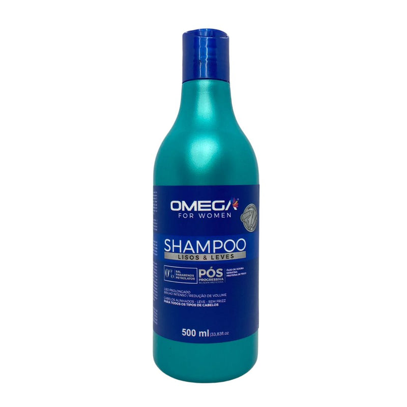 Kit Capilar Lisos e Leves Shampoo Condicionador e Mascara 500ml OmegaHair