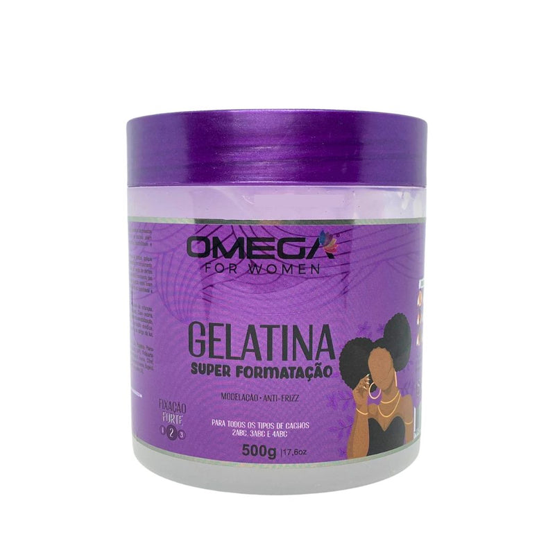 Gelatina Super Formatação 500g Omega Hair Fardo 6 Unidades