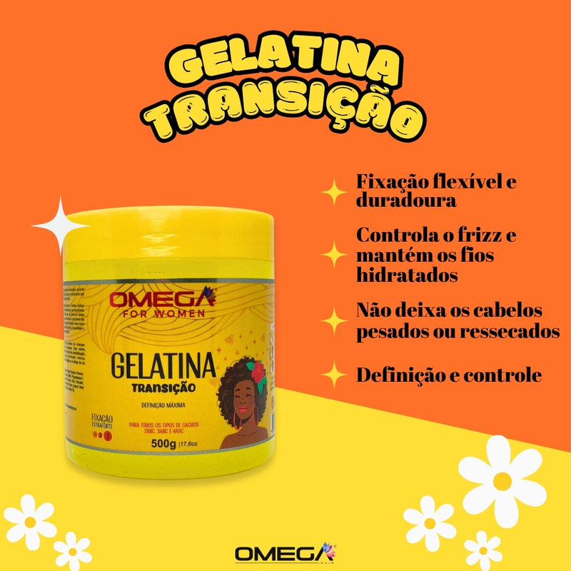 Kit Ativador de Cachos Alta Definição 1L OmegaHair - Transição
