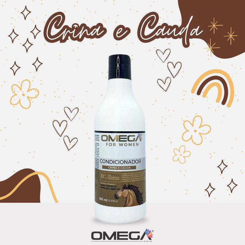 Condicionador Crina e Cauda 500ml Omega Hair