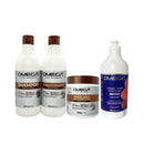 Kit Óleo de Coco Shampoo + Condicionador + Máscara + Creme de Pentear 500g Omega Hair