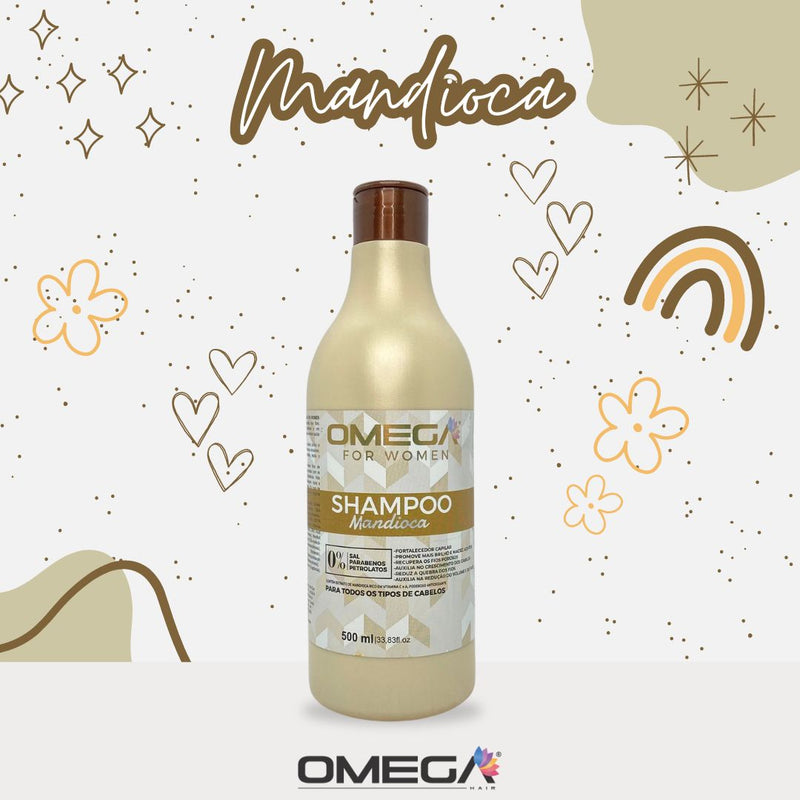 Shampoo Mandioca 500ml OmegaHair