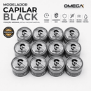 Kit Cera Modeladora Capilar Black Efeito Escuro Omega Hair 150g