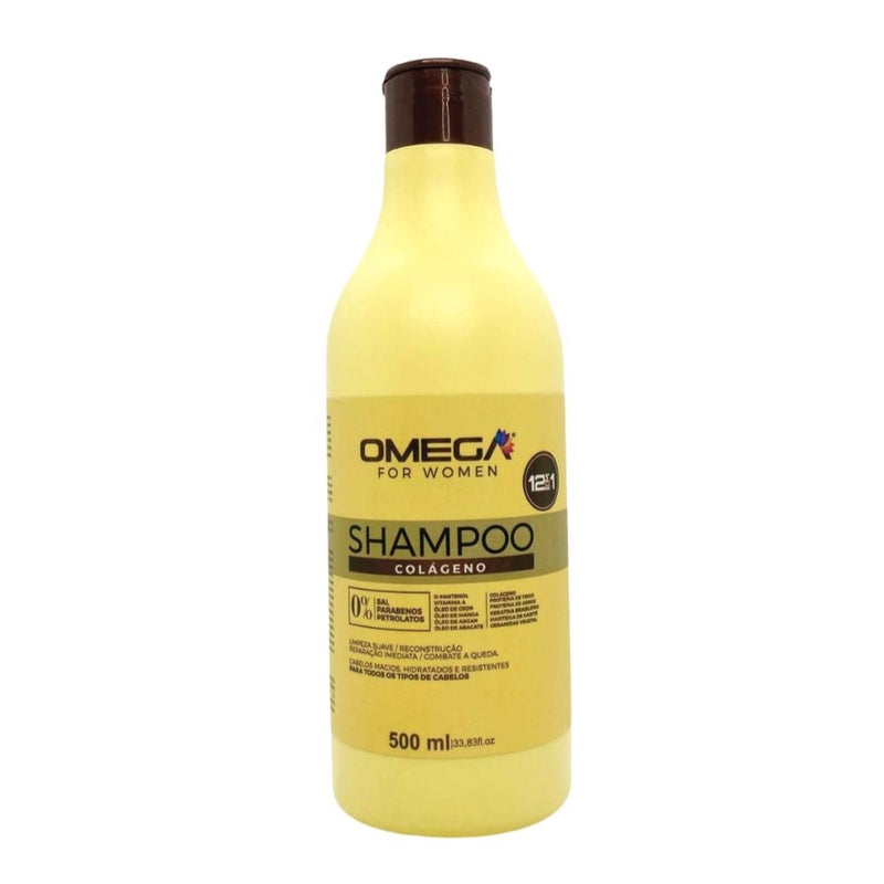 Kit Capilar Colágeno Shampoo E Condicionador 500g OmegaHair