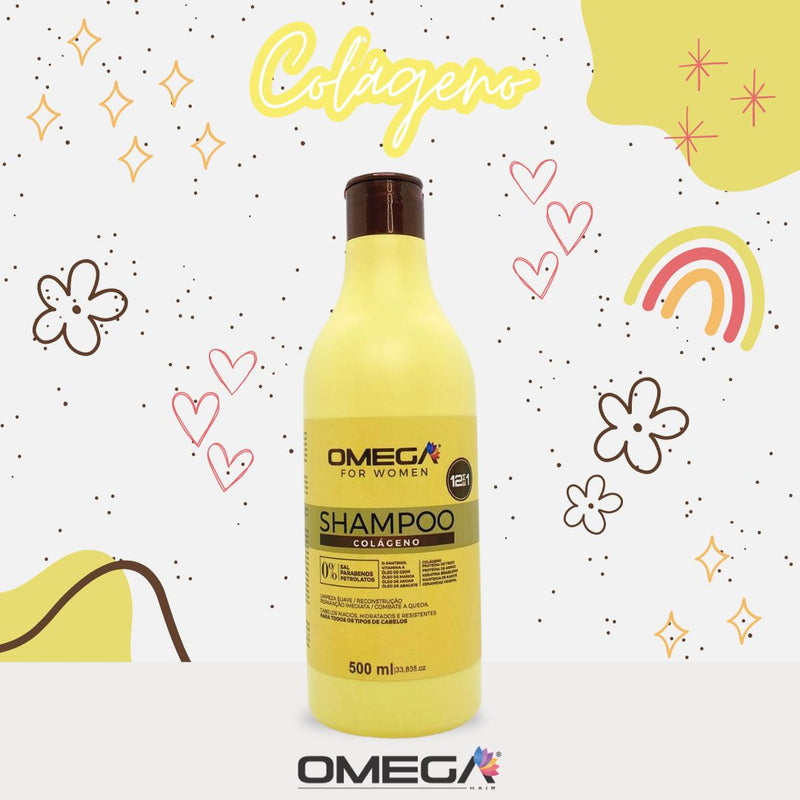 Shampoo Colágeno 500ml OmegaHair