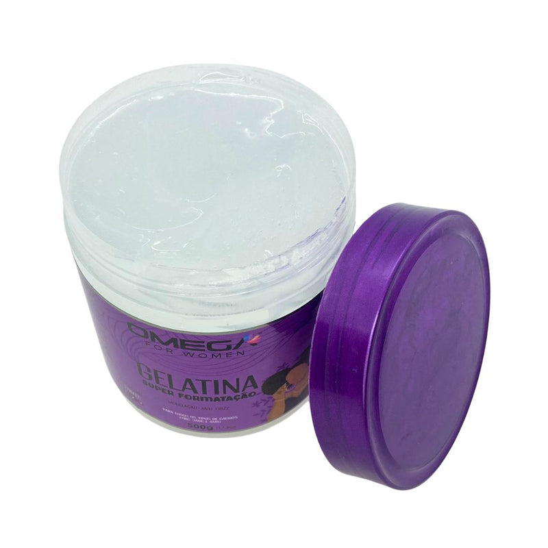 Gelatina Super Formatação 500g Omega Hair Fardo 6 Unidades