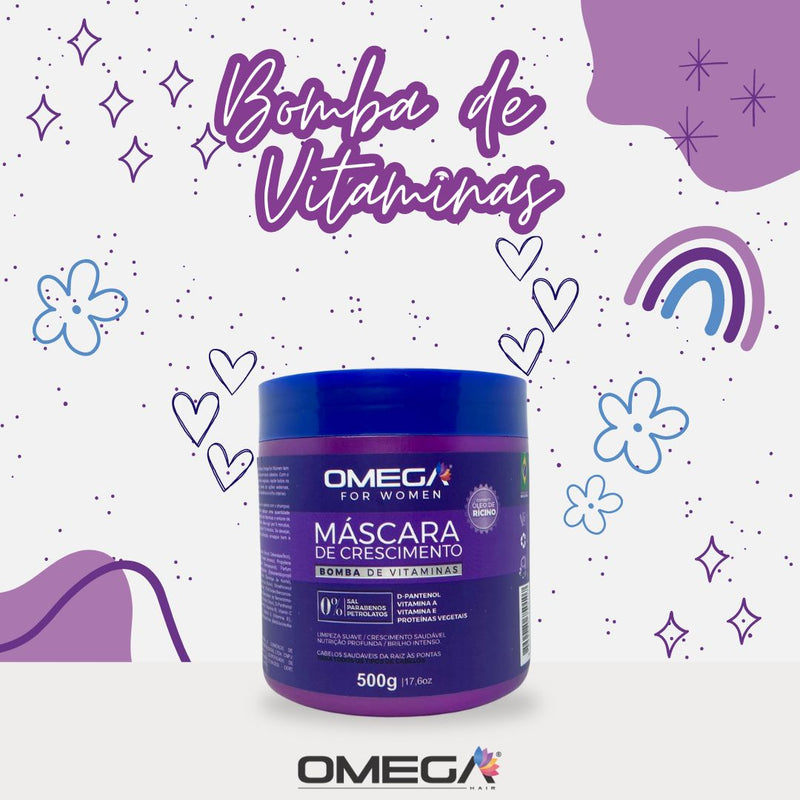 Mascara Capilar Bomba De Vitaminas 500g OmegaHair