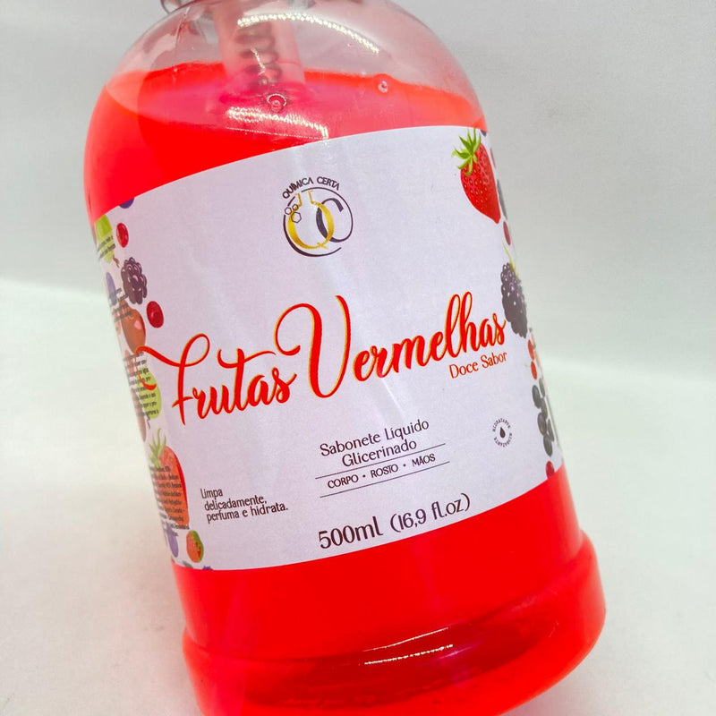 Sabonete Líquido Frutas Vermelhas 500ml Quimica Certa