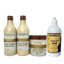 Kit Capilar Mandioca Shampoo e Condicionador 500ml + Máscara  + Creme de Pentear Omega Hair
