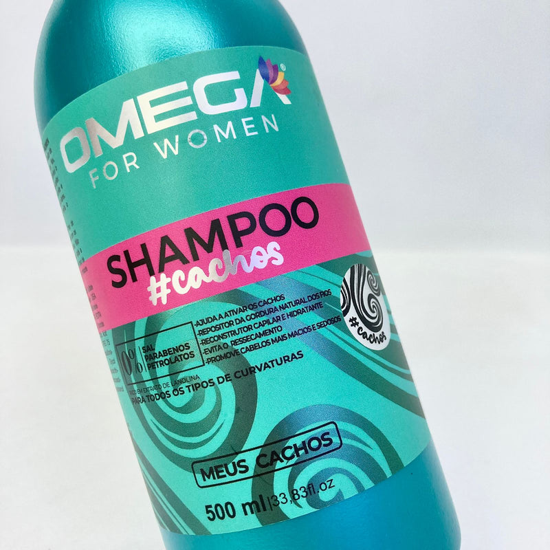 Kit Capilar Cachos Shampoo e Condicionador 500g Omega Hair