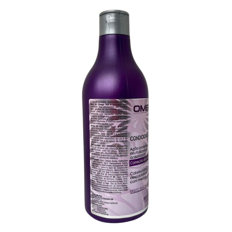 Kit Matizador Perfect Blond Shampoo e Condicionador 500ml Omega Hair