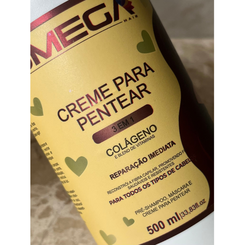 Creme para Pentear Colágeno 500ml Omega Hair