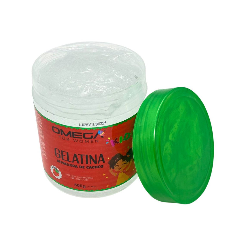 Gelatina Finalizadora Kids Morango 500g Omega Hair