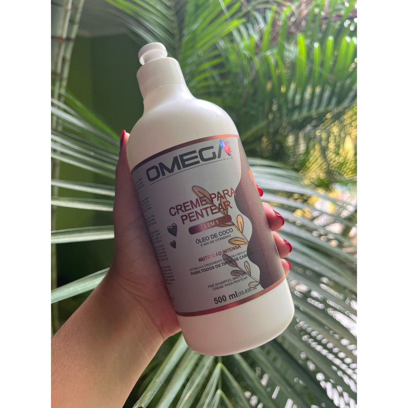 Creme para Pentear Óleo De Coco 500ml Omega Hair