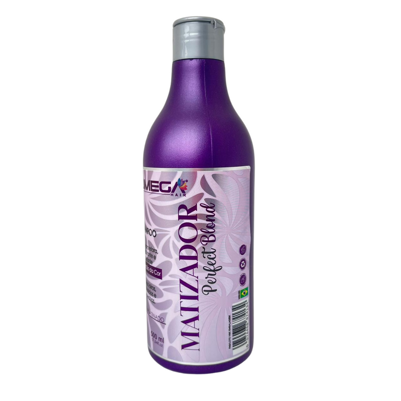 Kit Matizador Perfect Blond Shampoo e Máscara 500ml Omega Hair