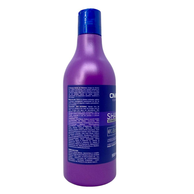 Shampoo Bomba De Vitaminas 500ml OmegaHair