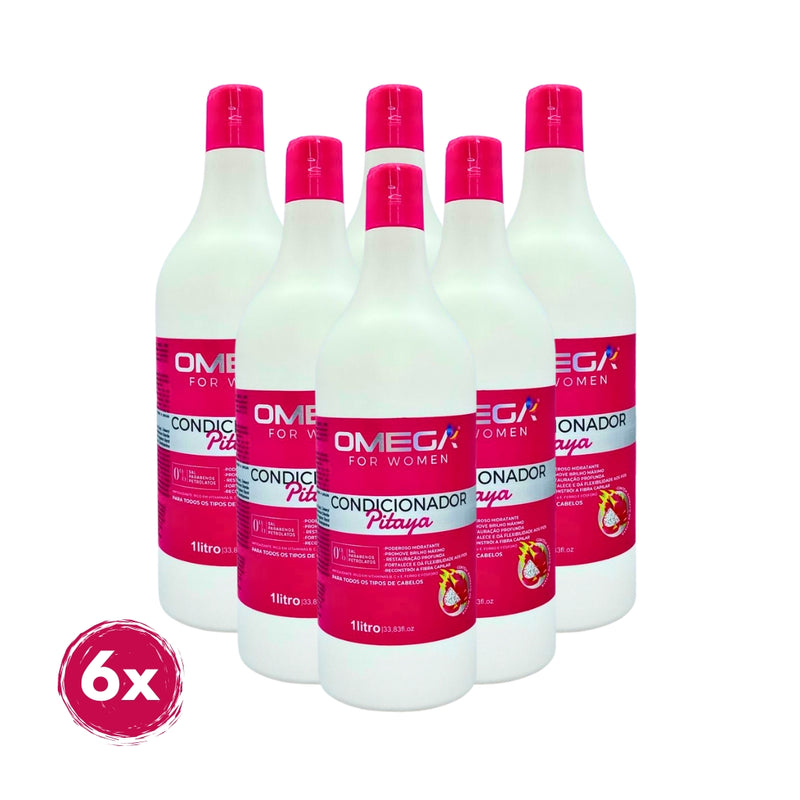 Condicionador Pitaya 1L Omega Hair Fardo 6 Unidades