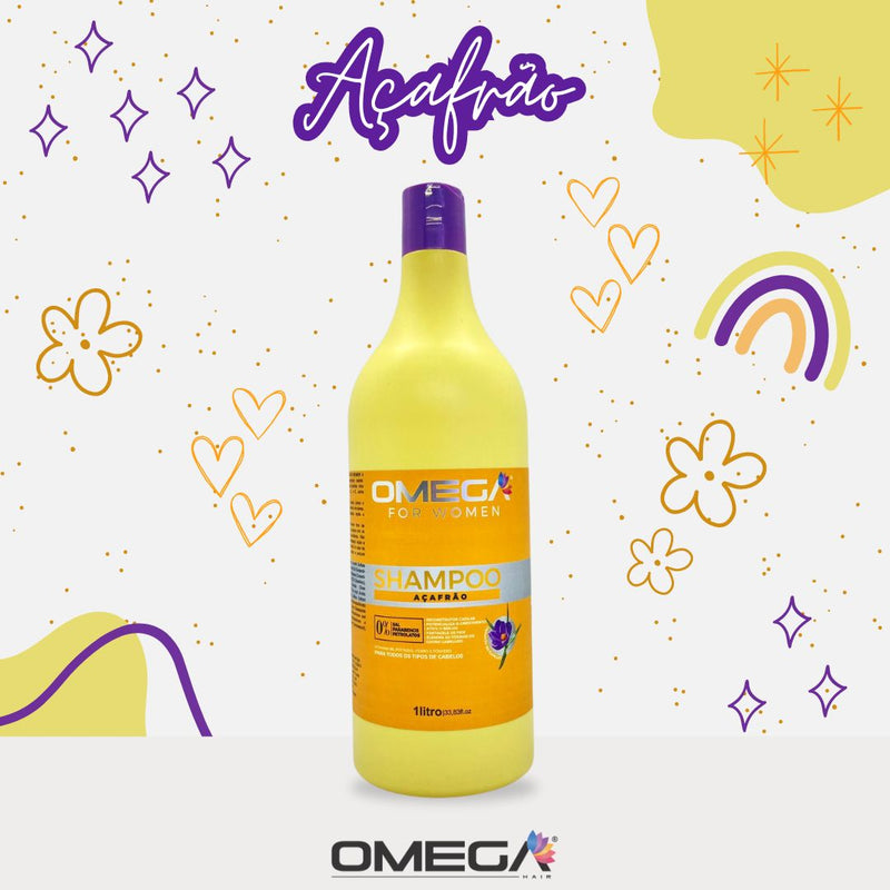 Shampoo Açafrão 1L Omega Hair