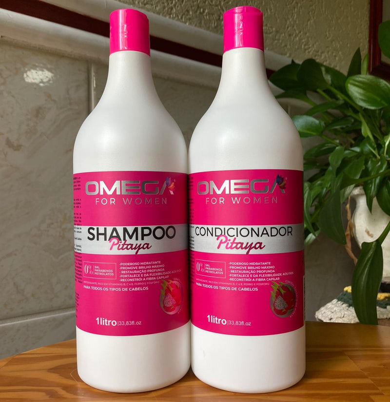 Kit Hidratante De Pitaya Shampoo E Condicionador 1L OmegaHair