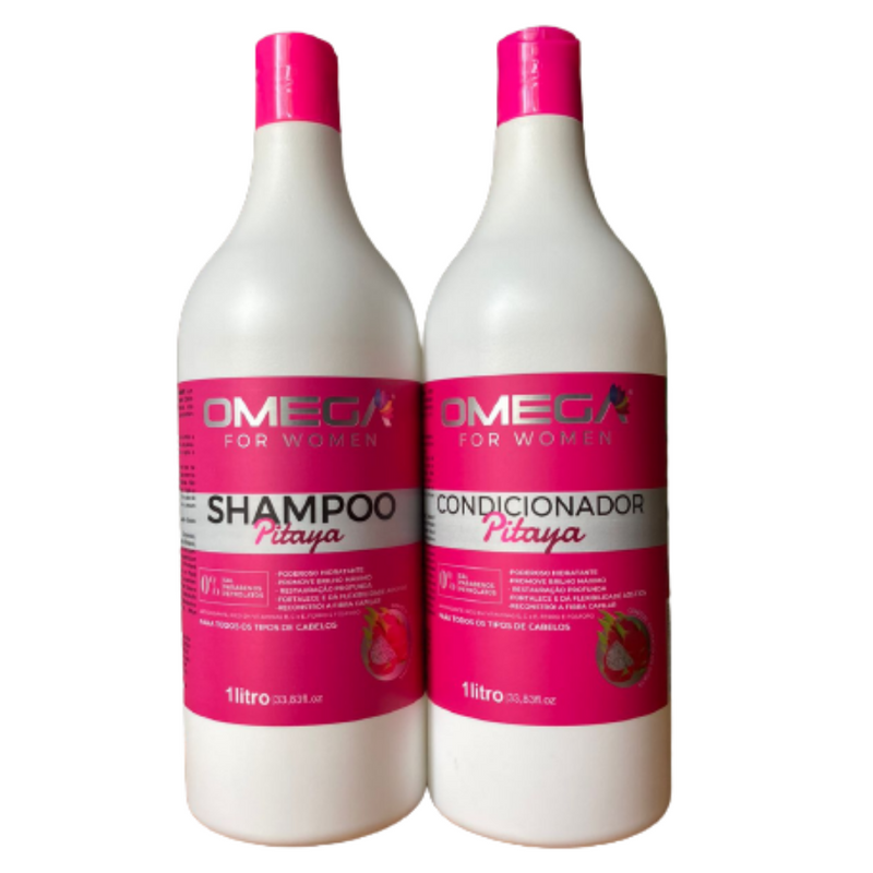 Kit Hidratante De Pitaya Shampoo E Condicionador 1L OmegaHair