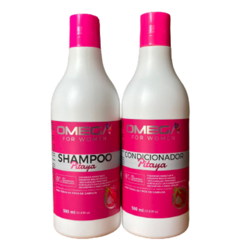 Kit Hidratante De Pitaya Shampoo E Condicionador 500ml OmegaHair