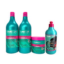 Kit Cachos Shampoo e Condicionador 1L + Máscara + Finalizador Omega Hair