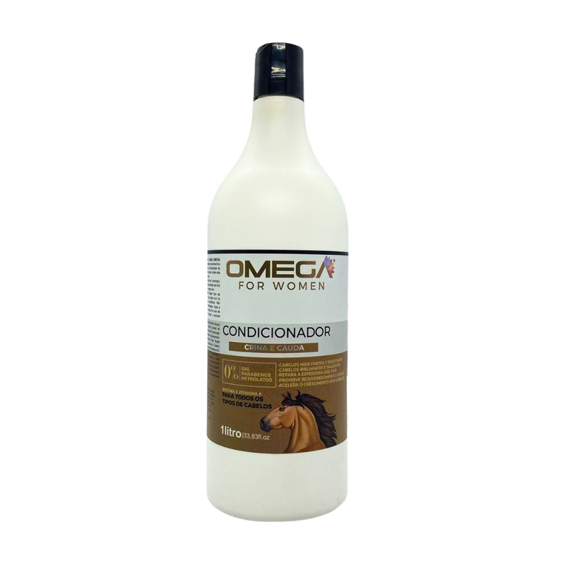 Condicionador Crina e Cauda 1L Omega Hair Fardo 6 Unidades