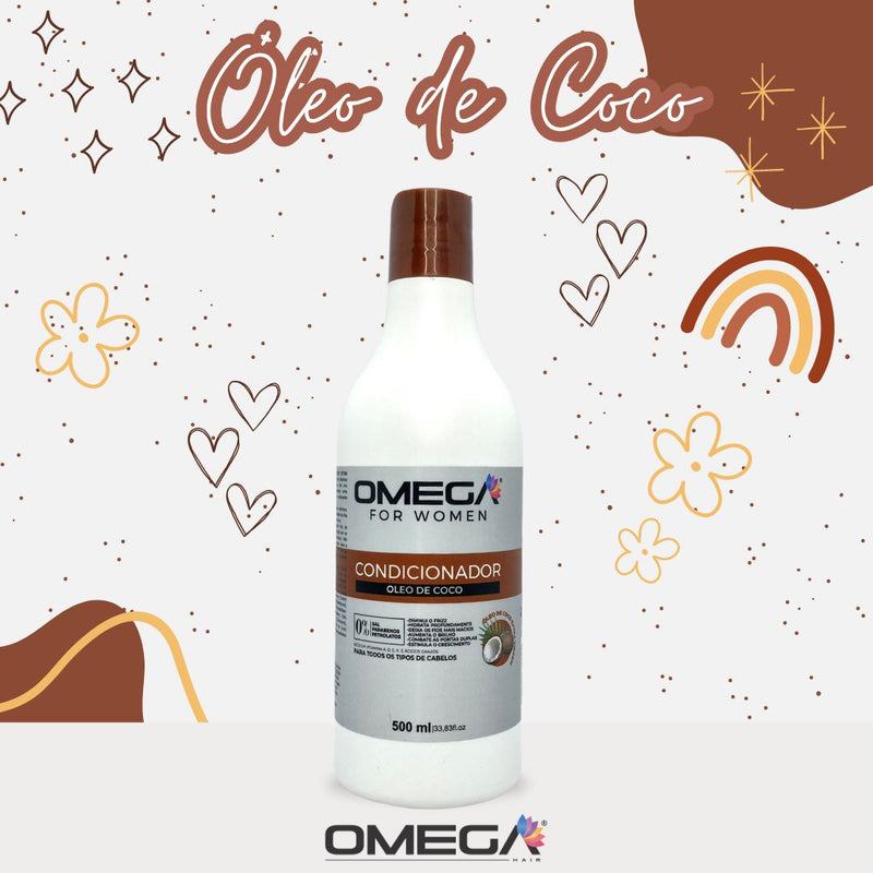 Condicionador Óleo De Coco 500ml Omega Hair