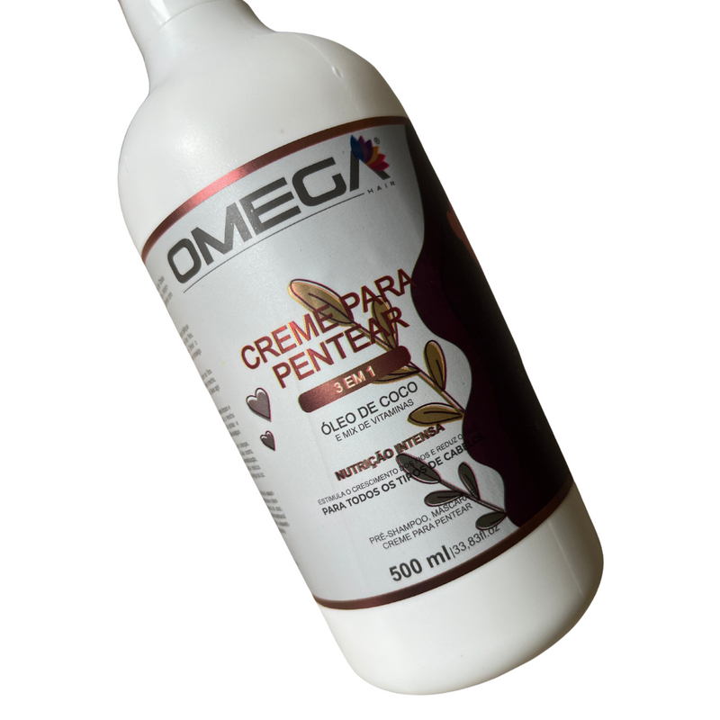 Creme para Pentear Óleo De Coco 500ml Omega Hair