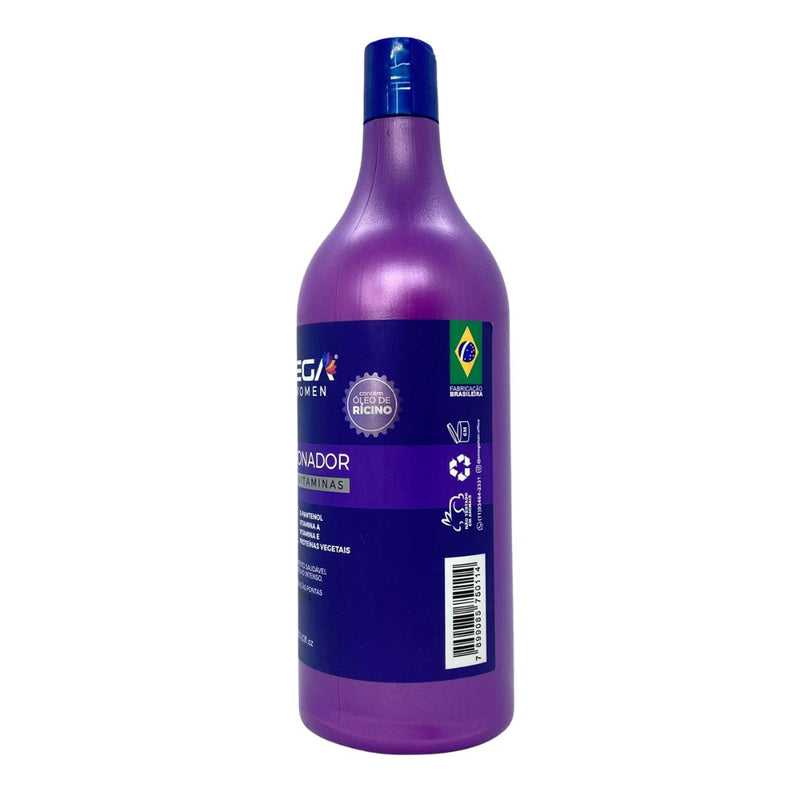 Condicionador Bomba de Vitaminas 1L Omega Hair Fardo 6 Unidades