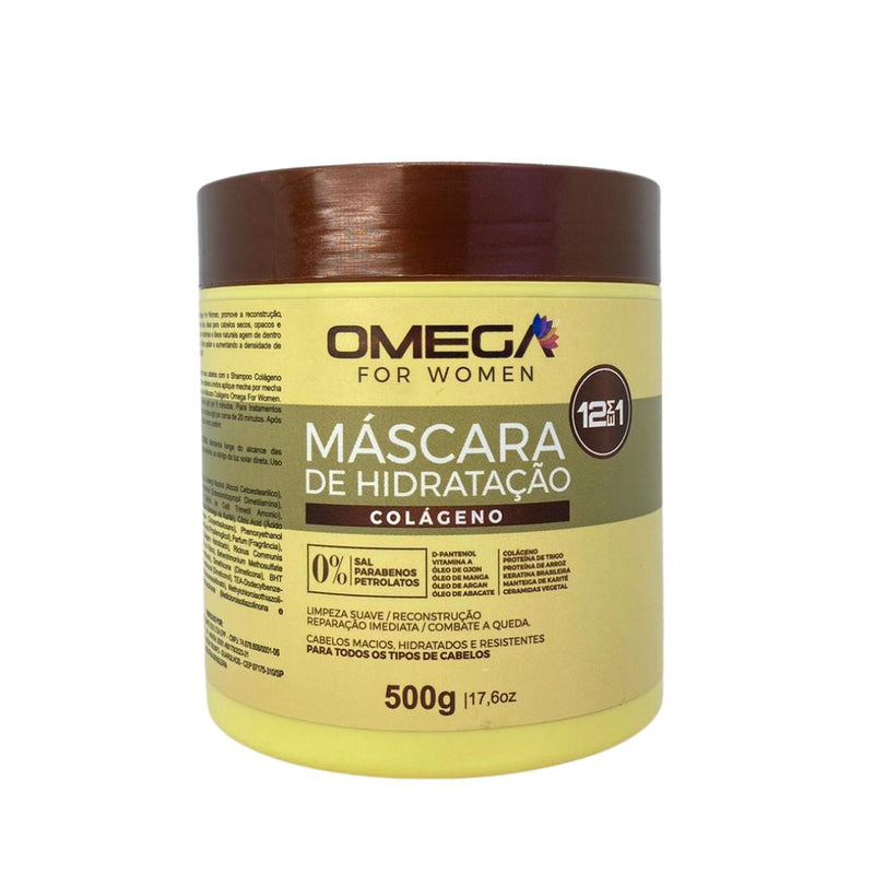 Kit de Reconstrução Profunda Colágeno 1L OmegaHair - 5 Itens