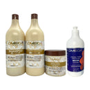 Kit Capilar Mandioca Shampoo e Condicionador 1L + Máscara + Creme de Pentear Omega Hair